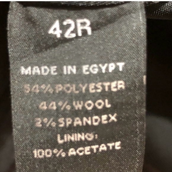 Express Men’s Wool Blend Blazer Black Size 42R - Picture 8 of 8